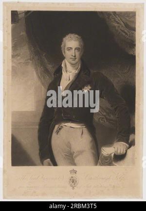 Robert Stewart, II marchese di Londonderry (Lord Castlereagh) 1814 di Charles Turner Foto Stock