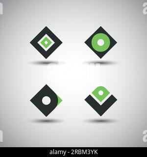 Collezione di icone minimaliste - Logo per l'identità aziendale Illustrazione Vettoriale