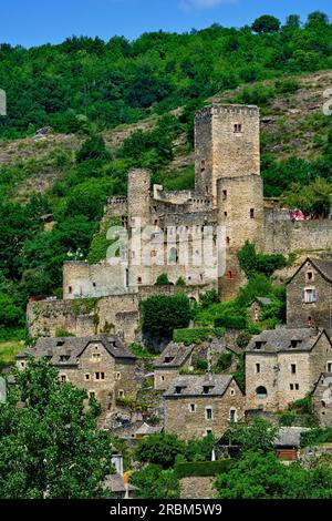 Francia, Aveyron (12), Belcastel, etichettato come i villaggi più belli della Francia Foto Stock