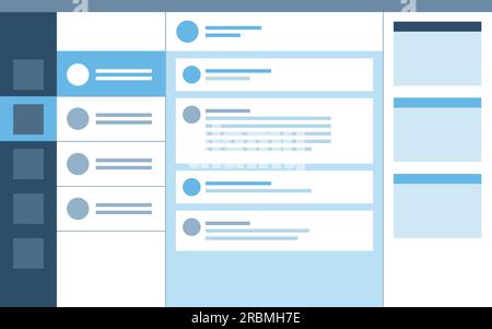 Interfaccia utente del software Virtual Assistant: Concetto di comunicazione e tecnologia Illustrazione Vettoriale