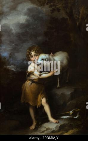 San Giovanni infantile con l'Agnello, Bartolome Esteban Murillo, 1660-5, Foto Stock