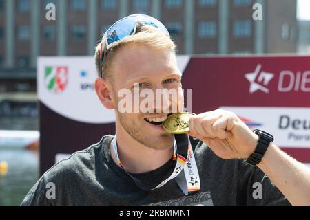 Duisburg, Deutschland. 9 luglio 2023. Le finali del 2023 Reno-Ruhr dal 06,07 al 09.07.2023 crediti: dpa/Alamy Live News Foto Stock