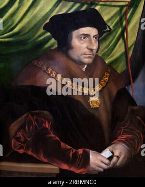 Sir Thomas More, copia di pittura, Hans Holbein il giovane, 17 ° secolo, Foto Stock