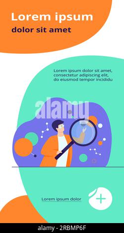 Scienziato che fa ricerca scientifica Illustrazione Vettoriale