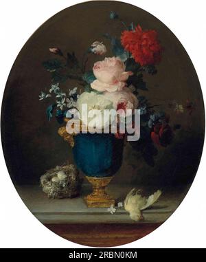 Bouquet di fiori in un vaso montato in bronzo Gilt 1776 di Anne Vallayer-Coster Foto Stock
