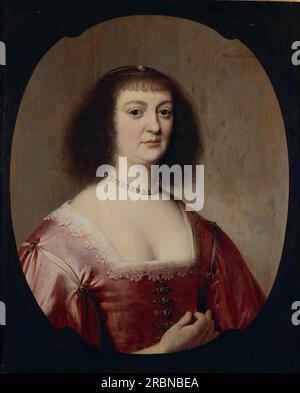 Ritratto di una donna sconosciuta nel cerchio di Amalia di Solms 1633 di Gerard van Honthorst Foto Stock