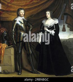 Il principe Frederik Hendrik e sua moglie Amalia Van Solms 1638 di Gerard van Honthorst Foto Stock