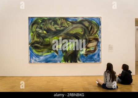 Pittura Jean Messagier, Centro Pompidou, un museo di arte moderna, Parigi, Francia Foto Stock