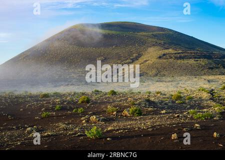 Montana Negra, Parque Natural de los Volcanes, Lanzarote, Isole Canarie, Spagna, Europa Foto Stock