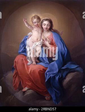 Vergine e bambino 1738 di Charles-Andre van Loo (Carle van Loo) Foto Stock