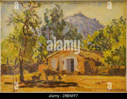 Paisatge casa de camp, G. Bestard, olio su tela, Palma, Maiorca, Spagna. Foto Stock