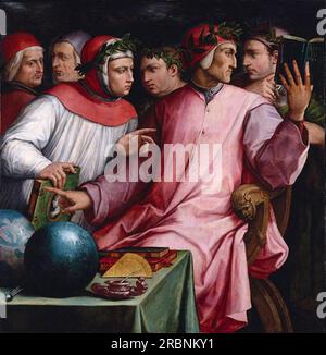 Umanisti italiani (sei poeti toscani) 1554 di Giorgio Vasari Foto Stock