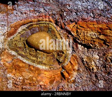 Giant's Eye, sito patrimonio dell'umanità dell'UNESCO, Giants Causeway, contea di Antrim, Irlanda del Nord Foto Stock