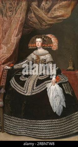 Ritratto della regina Mariana d'Austria di Diego Velazquez Foto Stock