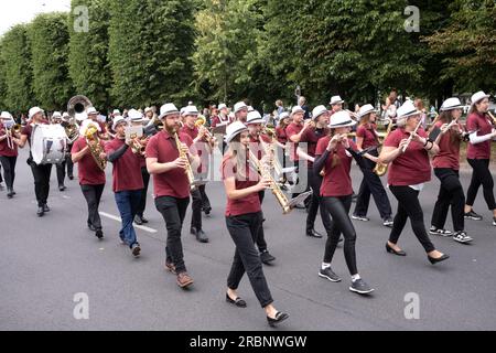 2023 Lettone Song and Dance Festival Parade, riga, Lettonia, 2 luglio 2023. Foto Stock