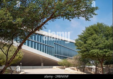 Edificio della Biblioteca Nazionale del Qatar a Doha, Qatar Foto Stock