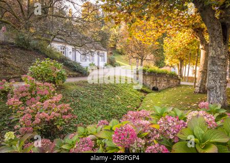 Edifici storici nel Parco Statale di Fürstenlager, Bensheim , Assia meridionale, Assia, Germania Foto Stock