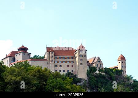 Castello di Harburg, vicino a Wörnitz, sulla strada romantica, Baviera, Germania Foto Stock