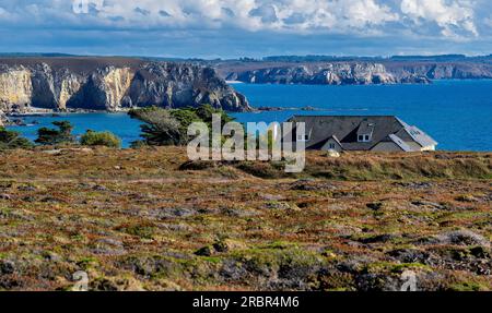 Sulla Cote Sauvage, Quiberon, Bretagna, Francia Foto Stock