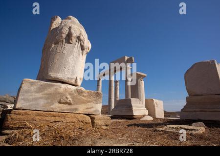 Isola di Delos, Egeo meridionale, Grecia Foto Stock