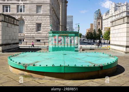 Liverpool, regno unito, 16 maggio 2023 Merseyside Tunnels ventilazione pozzo in Fazakerley Street, Liverpool, Inghilterra Foto Stock