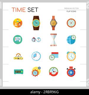 Icona ora impostata Illustrazione Vettoriale