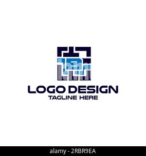 B Logo del codice a barre, logo semplice del codice a barre, bianco e nero, B iniziale Illustrazione Vettoriale