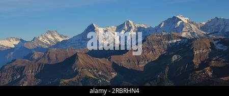 Famosa catena montuosa Eiger, Monch e Jungfrau Foto Stock