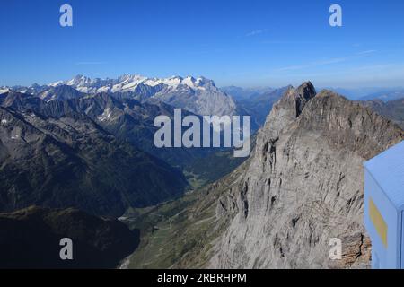 Splendida vista dal Monte Titlis Foto Stock