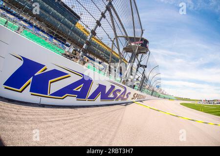 Kansas City, Kansas, 7 maggio 2016: Vista generale dell'autodromo del Kansas durante il weekend GoBowling 400 all'autodromo del Kansas a Kansas City, Kansas Foto Stock