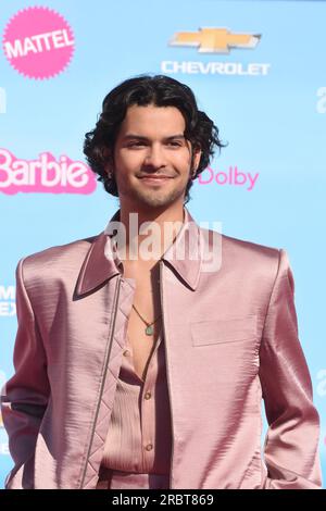 Los Angeles, California, USA 9 luglio 2023 l'attore solo Mariduena partecipa alla Warner Bros. Immagini prima mondiale di ÔBarbieÕ al Shrine Auditorium il 9 luglio 2023 a Los Angeles, California, USA. Foto di Barry King/Alamy Stock Photo Foto Stock