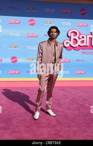 Los Angeles, California, USA 9 luglio 2023 l'attore solo Mariduena partecipa alla Warner Bros. Immagini prima mondiale di ÔBarbieÕ al Shrine Auditorium il 9 luglio 2023 a Los Angeles, California, USA. Foto di Barry King/Alamy Stock Photo Foto Stock