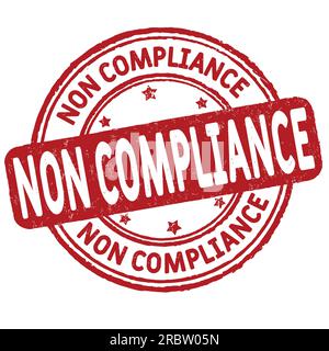 Timbro in gomma grunge non conforme su sfondo bianco, illustrazione vettoriale Illustrazione Vettoriale