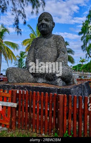 Mauritius, Grand Port District, Mahébourg, il grande Buddha, statua di ciottoli dedicata a Swami Shivananda (1887-1963), maestro spirituale indù Foto Stock