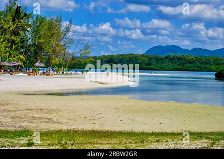 Mauritius, quartiere Flacq, isola di Ile aux Cerfs Foto Stock
