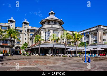 Mauritius, il quartiere di Port-Louis, Port-Louis, il lungomare di Caudan, una delle principali attrazioni turistiche della città Foto Stock