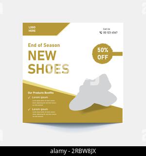 banner banner per modelli di social media promozione vendita moda per blog. poster di vendita organica del puzzle del post quadrato di instagram e facebook completamente modificabile. fresco te Illustrazione Vettoriale