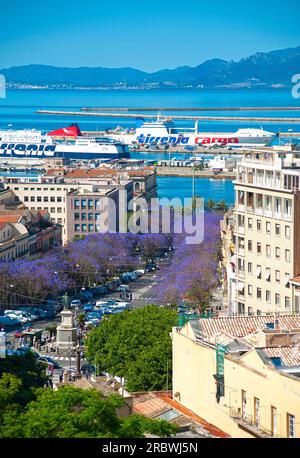 Largo Carlo felice, Cagliari, Sardegna, Italia, Europa Foto Stock