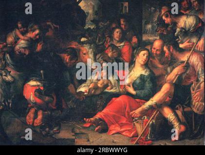 Adorazione dei Pastori di Joachim Wtewael Foto Stock