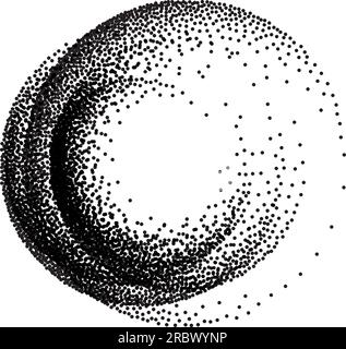 Cerchio di turbolenza. Vortice gradiente mezzitoni Illustrazione Vettoriale