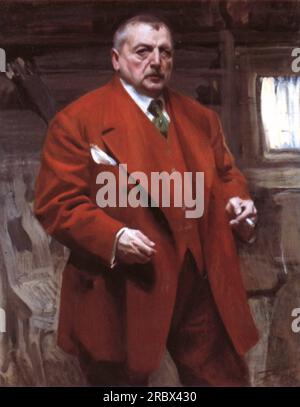 Autoritratto in rosso 1915 di Anders Zorn Foto Stock