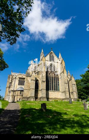 East End Ripon Cathedral, Ripon City, North Yorkshire, Inghilterra, Regno Unito Foto Stock