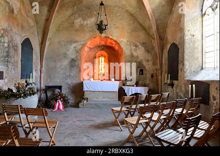 Durnstein, Wachau, bassa Austria, Austria. 7 luglio 2023. Il carneto di Dürnstein Foto Stock