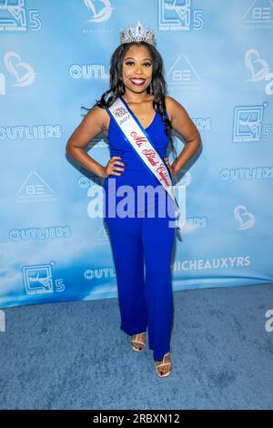 Los Angeles, USA. 10 luglio 2023. L'attrice Gentel Sharrie partecipa alla serata di apertura del Micheaux Film Festival 2023 al Culver Theater, Los Angeles, CA 10 luglio 2023 Credit: Eugene Powers/Alamy Live News Foto Stock