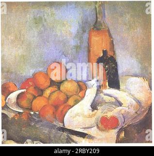 Natura morta con bottiglie e mele 1898 di Paul Cezanne Foto Stock
