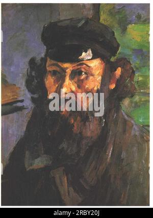 Autoritratto in una Casquette 1872 di Paul Cezanne Foto Stock