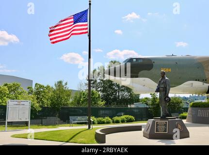 B-52G Stratofortress 59-2584 Midnight Express bombardiere strategico a lungo raggio Museum of Flight Seattle Washington State USA Foto Stock