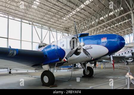 Boeing 247D primo aereo di linea moderno il Museum of Flight Seattle Washington State USA Foto Stock