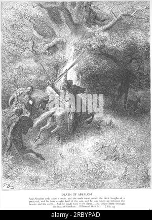 La morte di Absalom di Gustave Dore Foto Stock