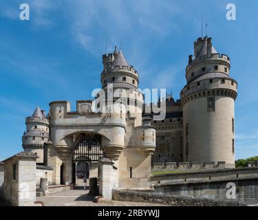 Chateau de Pierrefonds vicino Parigi - Francia Foto Stock